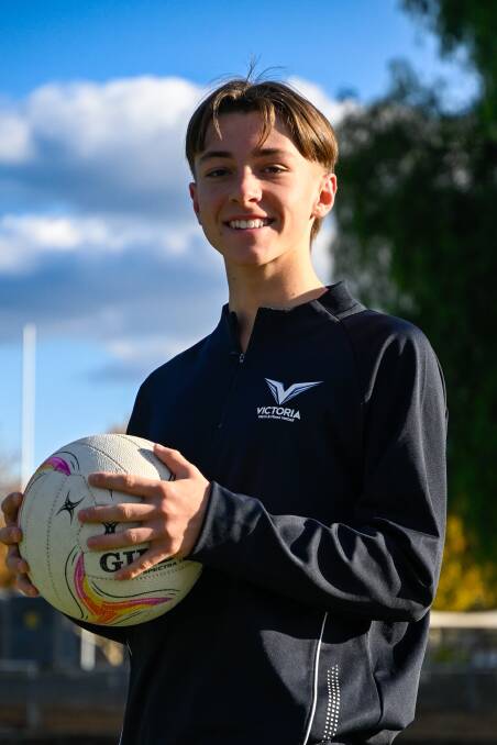 Ollie Ryan, 16, is excited about his future in netball. Picture by Enzo Tomasiello